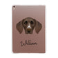 German Shorthaired Pointer Personalised Apple iPad Rose Gold Case