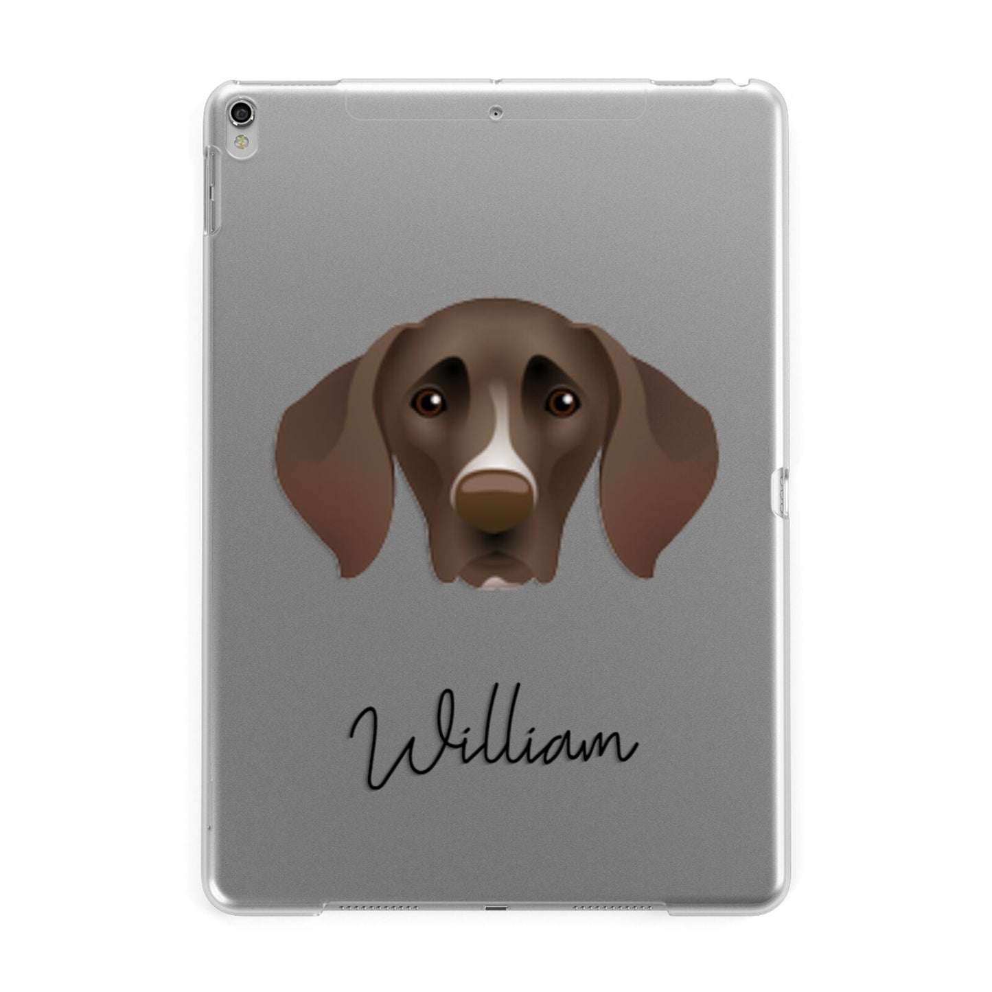 German Shorthaired Pointer Personalised Apple iPad Silver Case