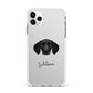 German Shorthaired Pointer Personalised Apple iPhone 11 Pro Max in Silver with White Impact Case