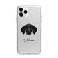 German Shorthaired Pointer Personalised Apple iPhone 11 Pro in Silver with Bumper Case