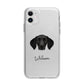 German Shorthaired Pointer Personalised Apple iPhone 11 in White with Bumper Case