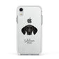 German Shorthaired Pointer Personalised Apple iPhone XR Impact Case White Edge on Silver Phone