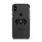 German Shorthaired Pointer Personalised Apple iPhone Xs Impact Case Black Edge on Black Phone