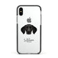 German Shorthaired Pointer Personalised Apple iPhone Xs Impact Case Black Edge on Silver Phone