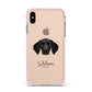 German Shorthaired Pointer Personalised Apple iPhone Xs Max Impact Case Pink Edge on Gold Phone