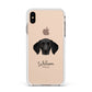 German Shorthaired Pointer Personalised Apple iPhone Xs Max Impact Case White Edge on Gold Phone