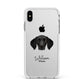 German Shorthaired Pointer Personalised Apple iPhone Xs Max Impact Case White Edge on Silver Phone