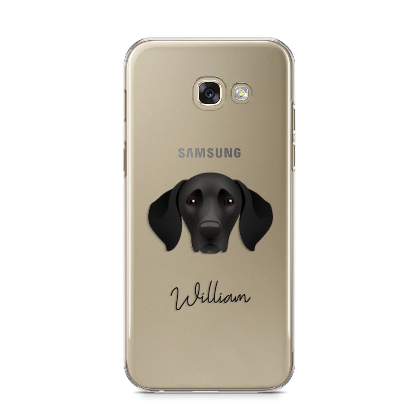 German Shorthaired Pointer Personalised Samsung Galaxy A5 2017 Case on gold phone