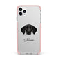 German Shorthaired Pointer Personalised iPhone 11 Pro Max Impact Pink Edge Case