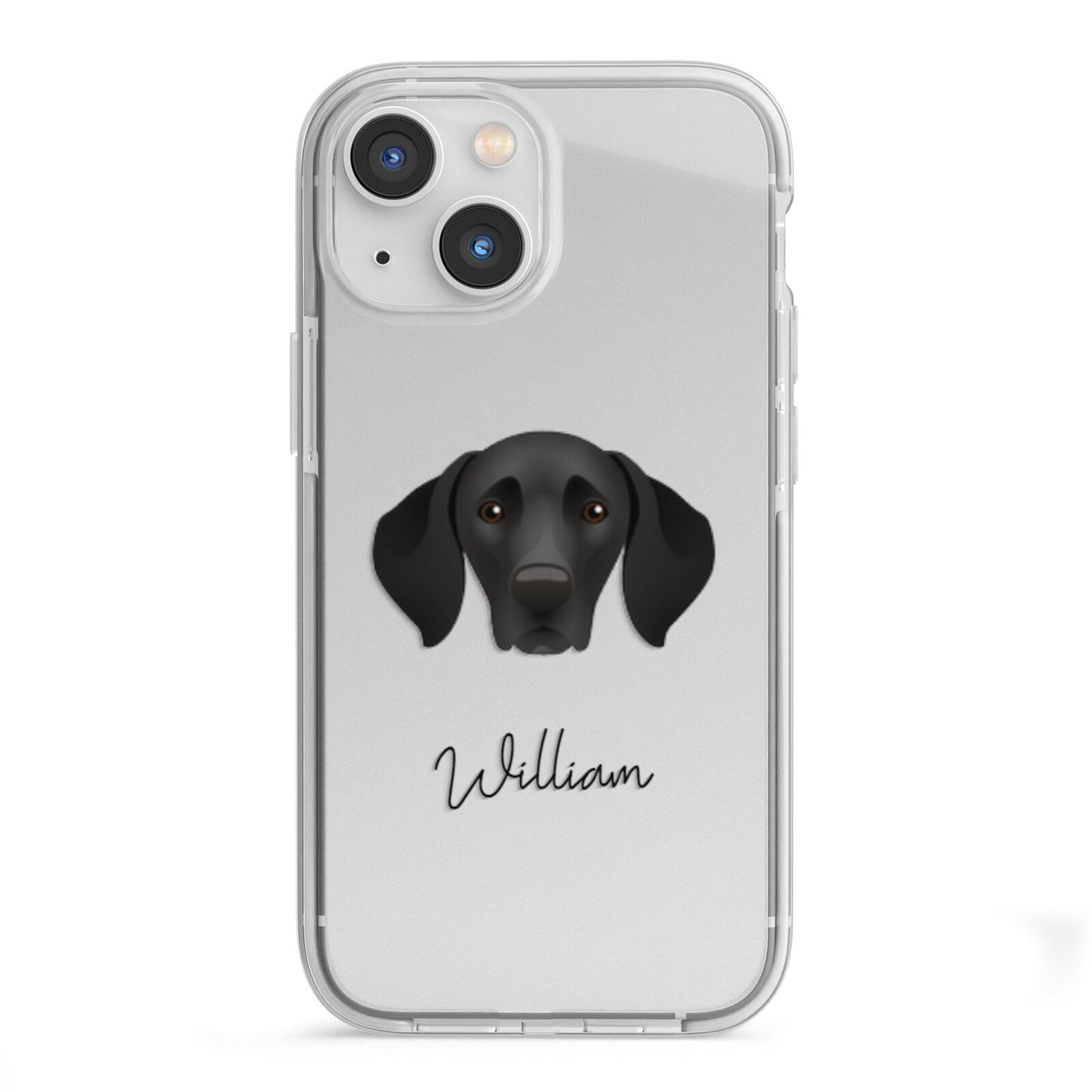 German Shorthaired Pointer Personalised iPhone 13 Mini TPU Impact Case with White Edges