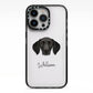 German Shorthaired Pointer Personalised iPhone 13 Pro Black Impact Case on Silver phone