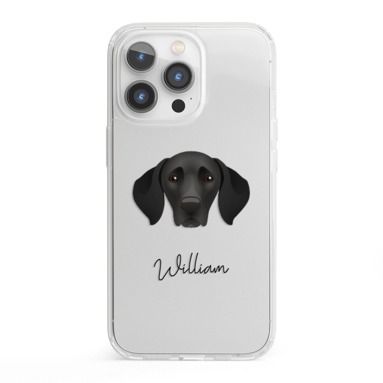 German Shorthaired Pointer Personalised iPhone 13 Pro Clear Bumper Case