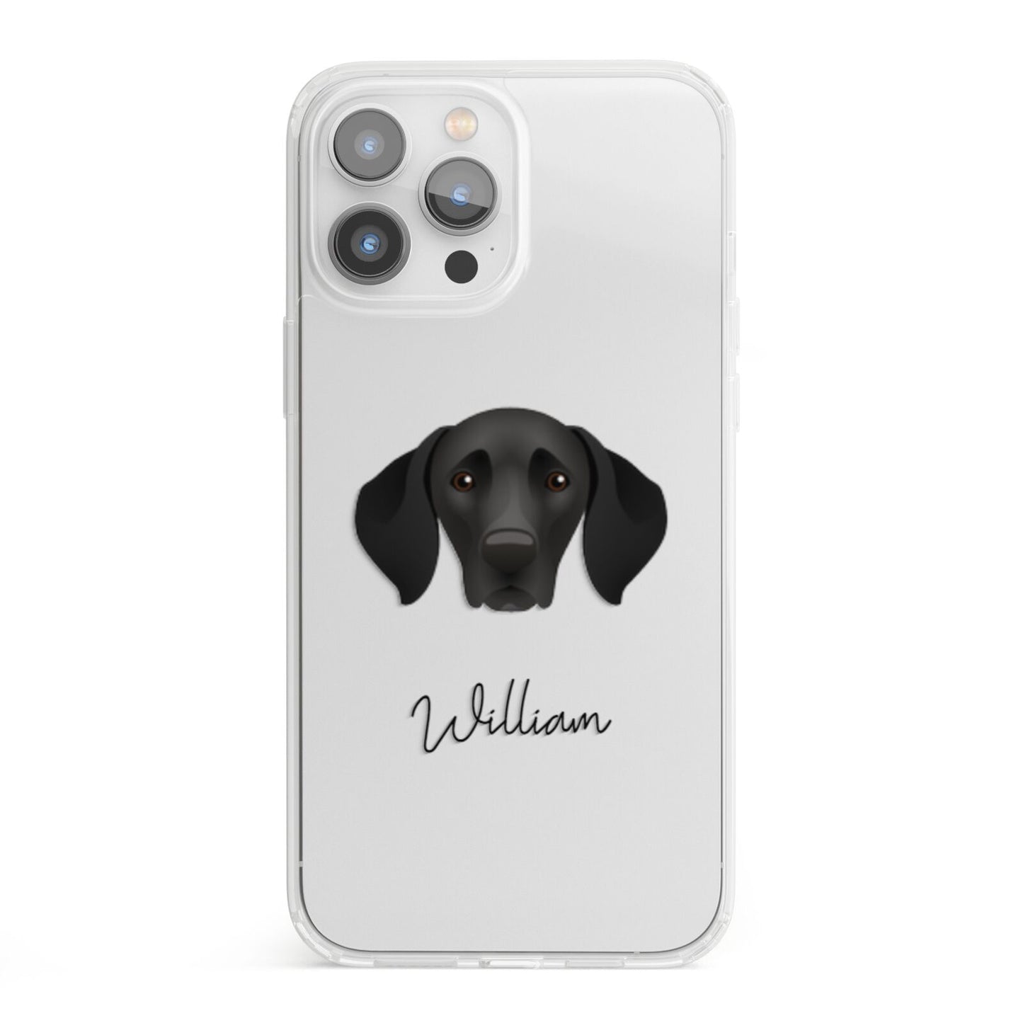 German Shorthaired Pointer Personalised iPhone 13 Pro Max Clear Bumper Case