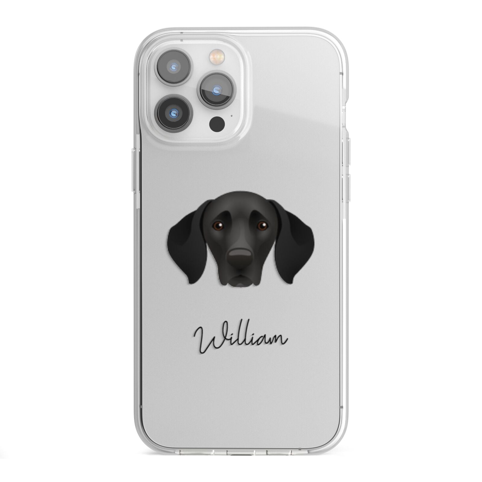 German Shorthaired Pointer Personalised iPhone 13 Pro Max TPU Impact Case with White Edges
