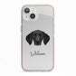 German Shorthaired Pointer Personalised iPhone 13 TPU Impact Case with Pink Edges