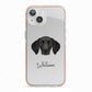 German Shorthaired Pointer Personalised iPhone 13 TPU Impact Case with Pink Edges
