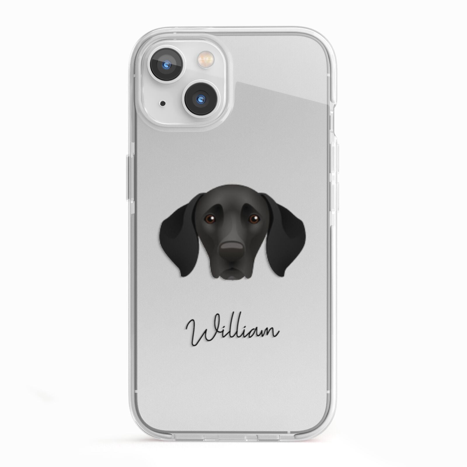 German Shorthaired Pointer Personalised iPhone 13 TPU Impact Case with White Edges