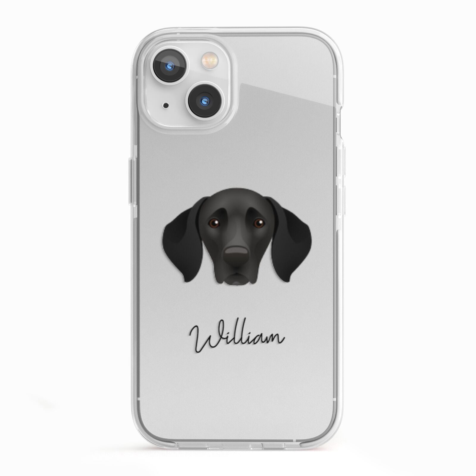 German Shorthaired Pointer Personalised iPhone 13 TPU Impact Case with White Edges