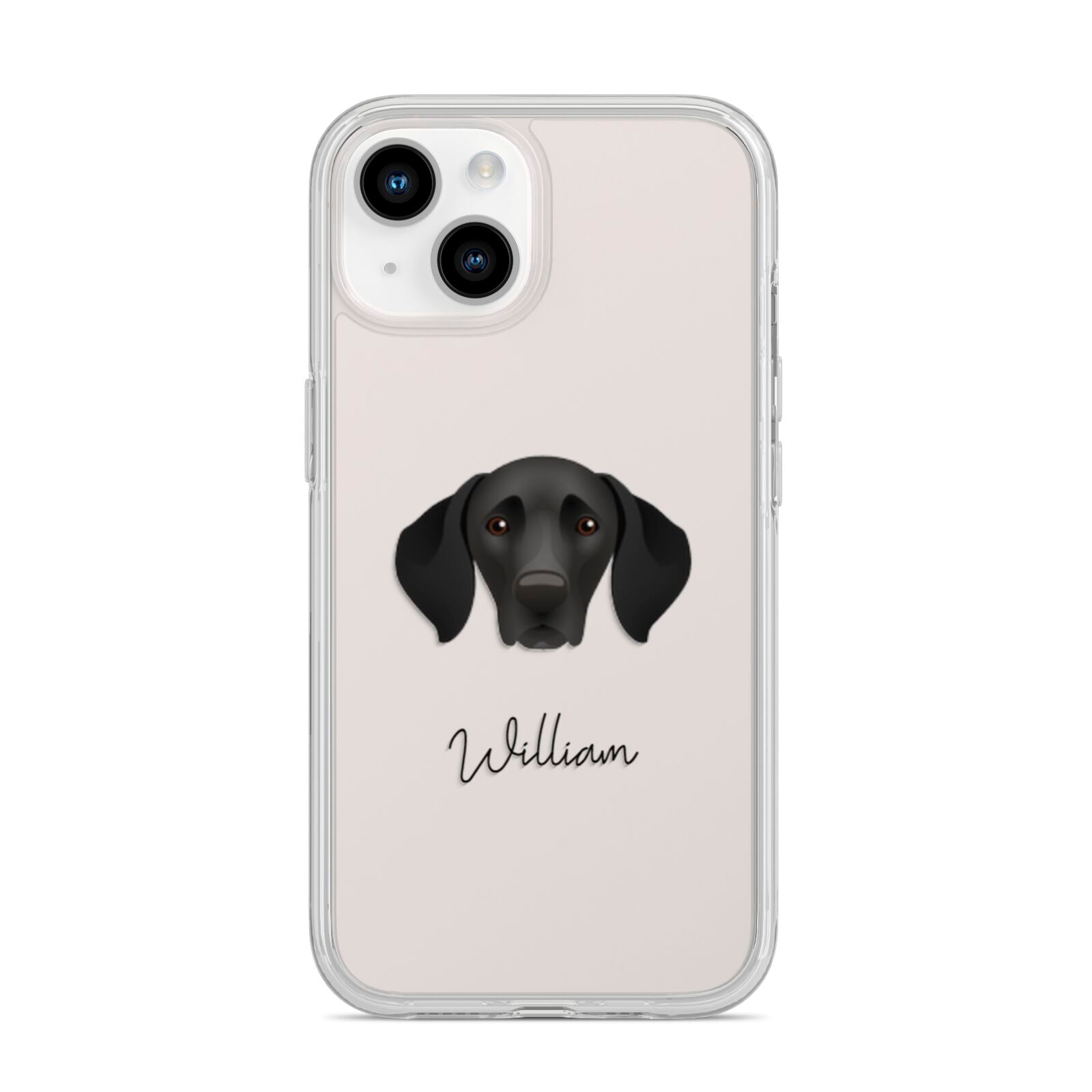 German Shorthaired Pointer Personalised iPhone 14 Clear Tough Case Starlight