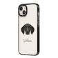 German Shorthaired Pointer Personalised iPhone 14 Plus Black Impact Case Side Angle on Silver phone
