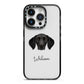 German Shorthaired Pointer Personalised iPhone 14 Pro Black Impact Case on Silver phone