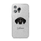 German Shorthaired Pointer Personalised iPhone 14 Pro Max Glitter Tough Case Silver