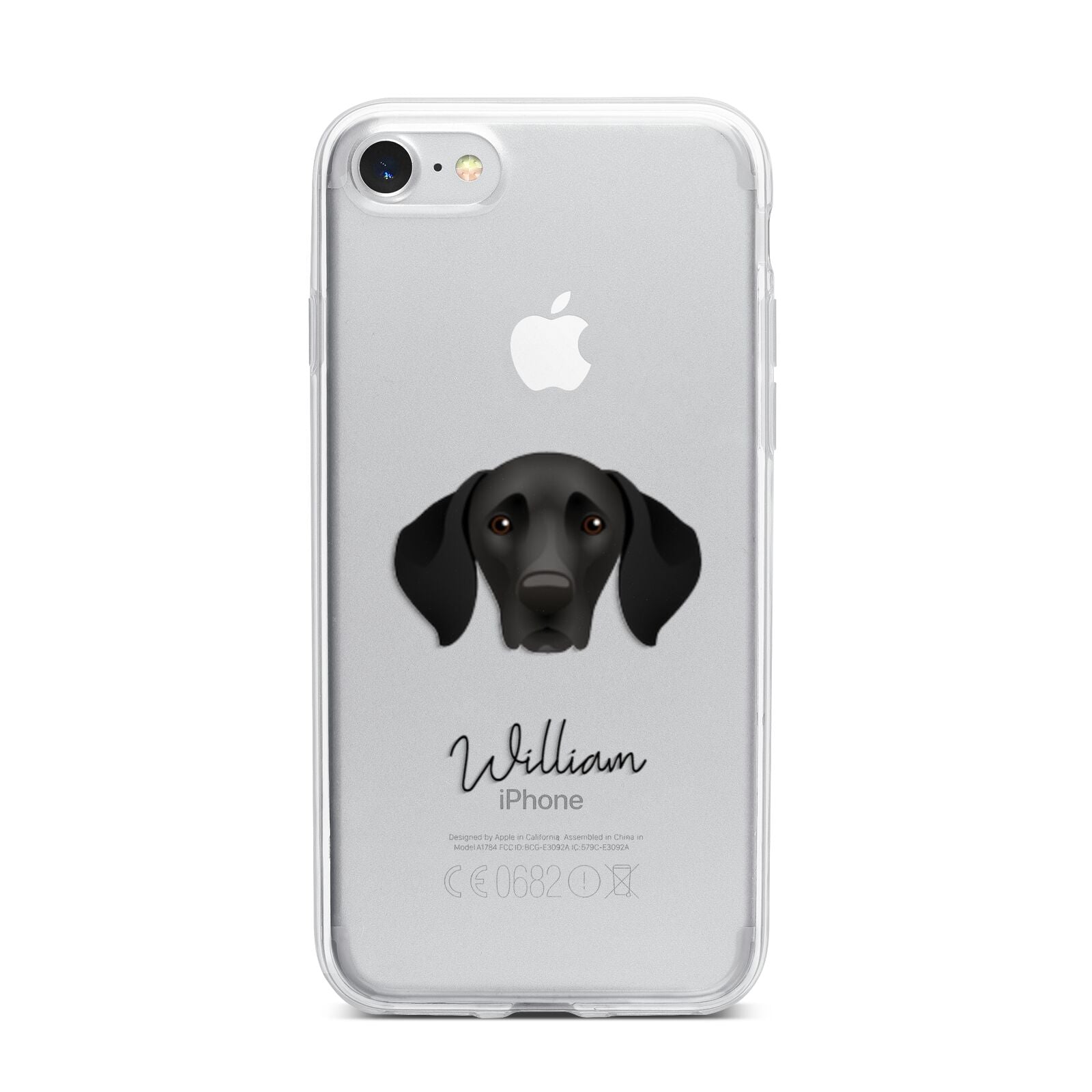 German Shorthaired Pointer Personalised iPhone 7 Bumper Case on Silver iPhone