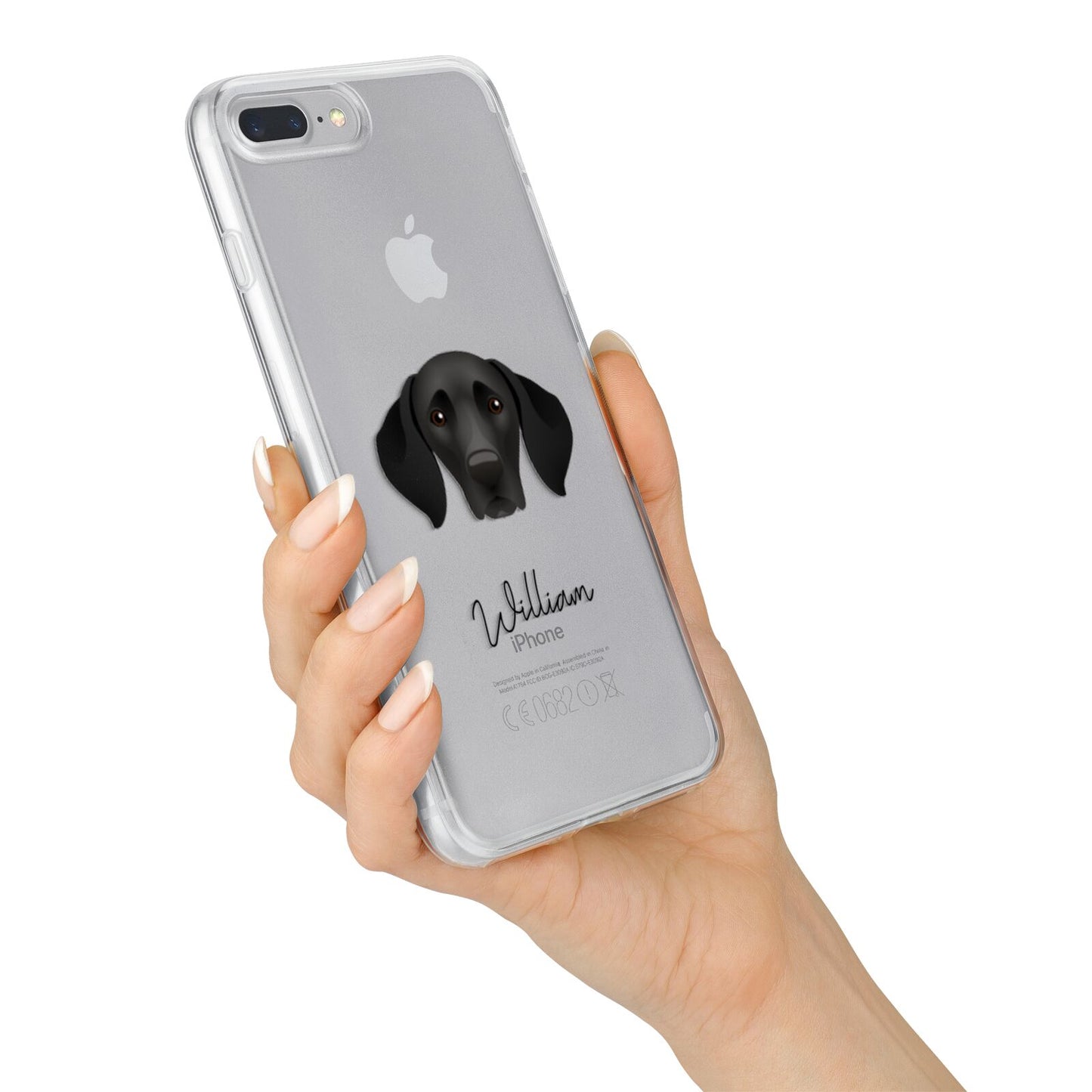 German Shorthaired Pointer Personalised iPhone 7 Plus Bumper Case on Silver iPhone Alternative Image