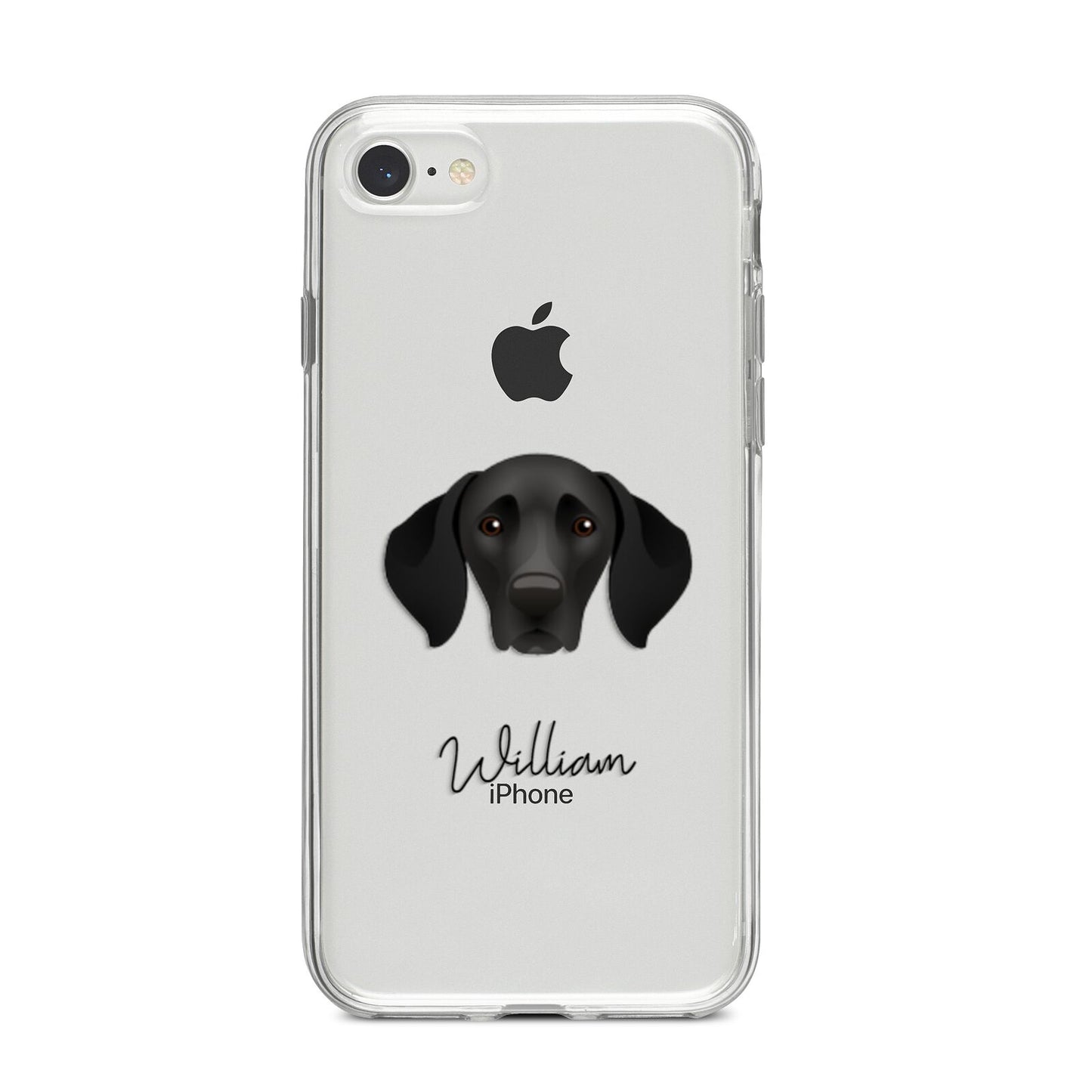 German Shorthaired Pointer Personalised iPhone 8 Bumper Case on Silver iPhone