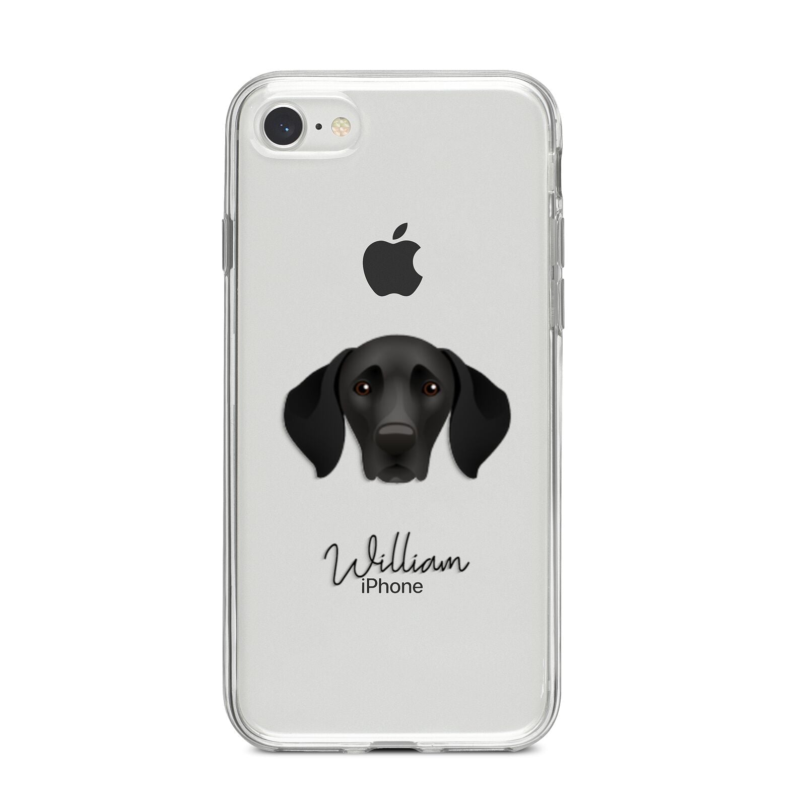 German Shorthaired Pointer Personalised iPhone 8 Bumper Case on Silver iPhone