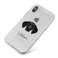 German Shorthaired Pointer Personalised iPhone X Bumper Case on Silver iPhone