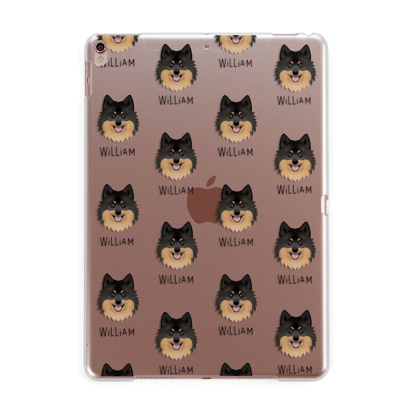 German Spitz Icon with Name Apple iPad Rose Gold Case