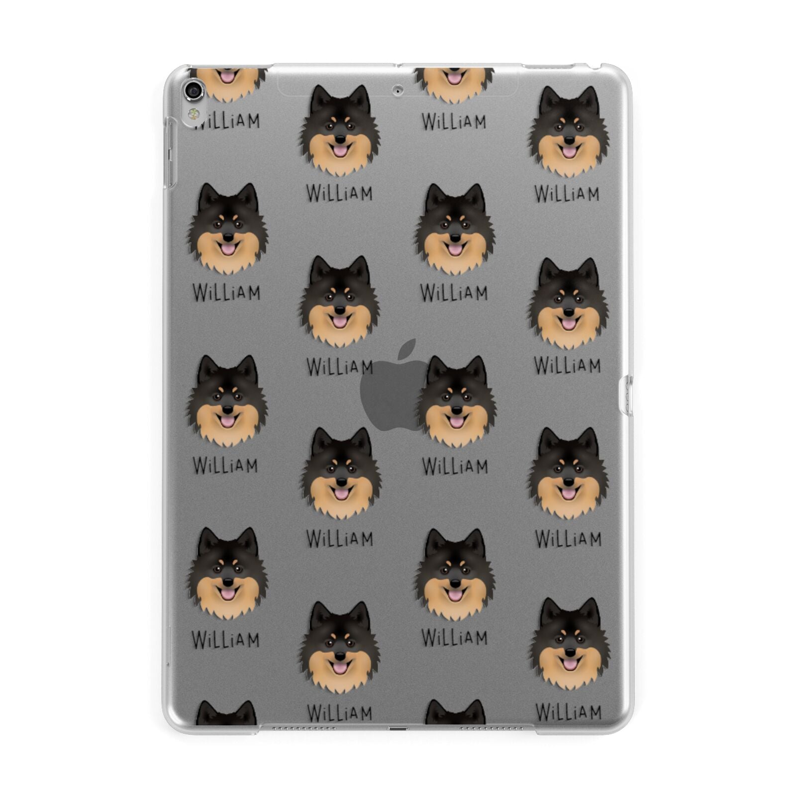 German Spitz Icon with Name Apple iPad Silver Case