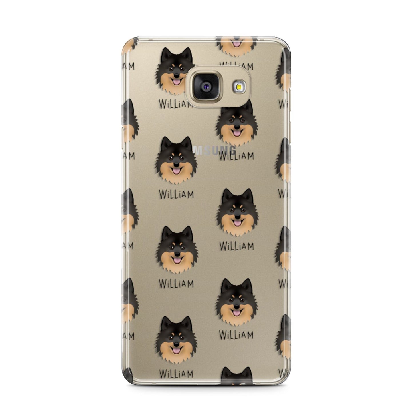 German Spitz Icon with Name Samsung Galaxy A7 2016 Case on gold phone