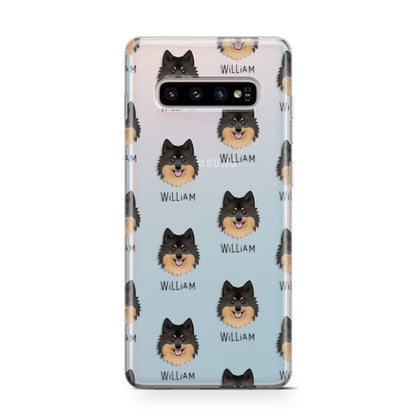 German Spitz Icon with Name Samsung Galaxy S10 Case