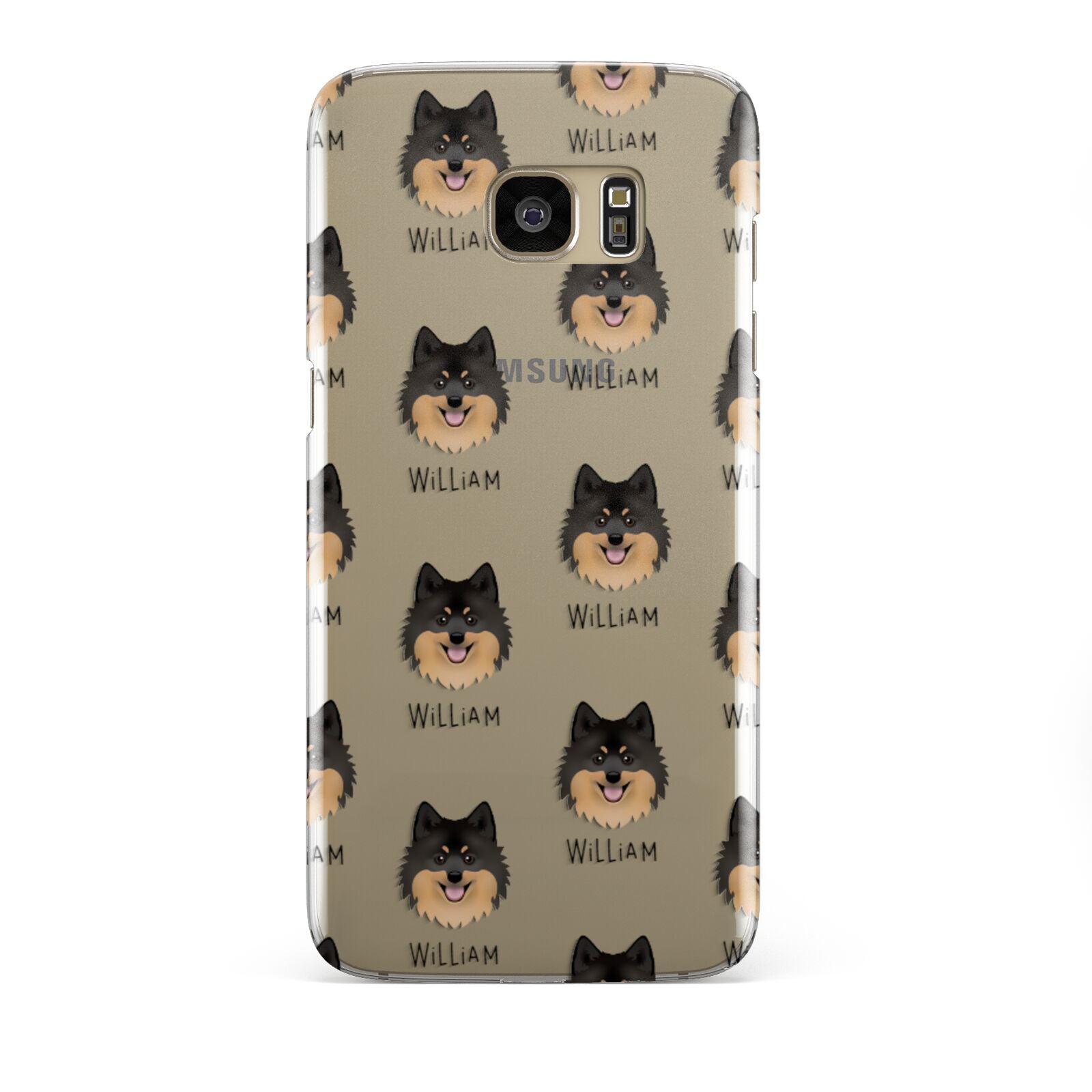 German Spitz Icon with Name Samsung Galaxy S7 Edge Case