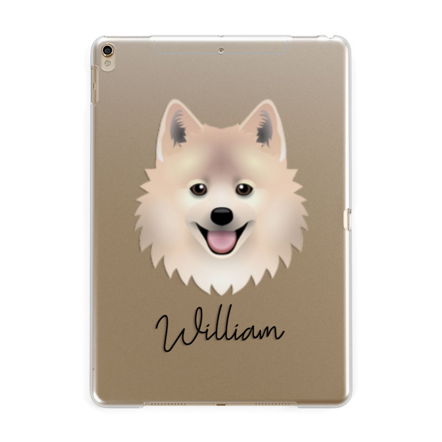 German Spitz Personalised Apple iPad Gold Case