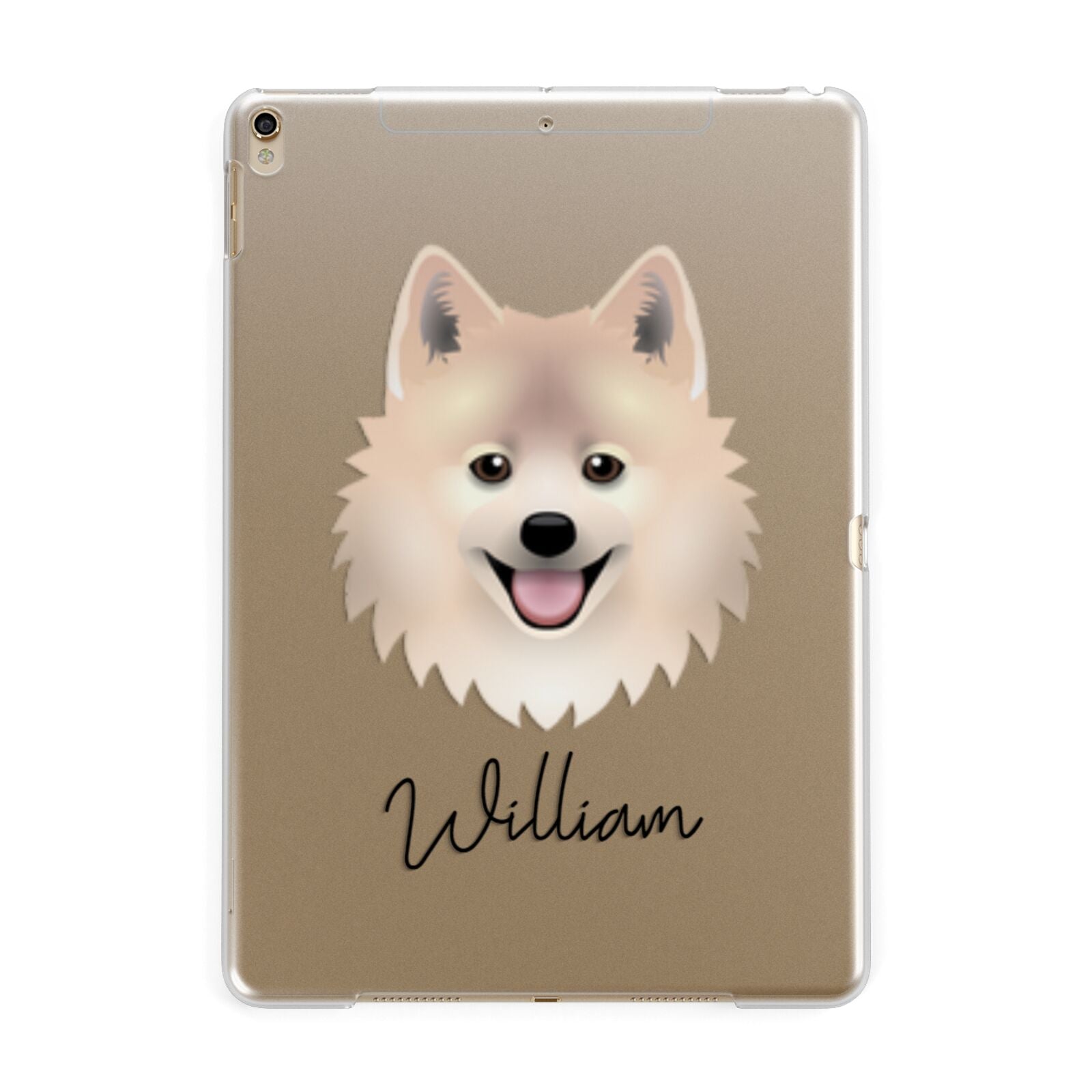 German Spitz Personalised Apple iPad Gold Case