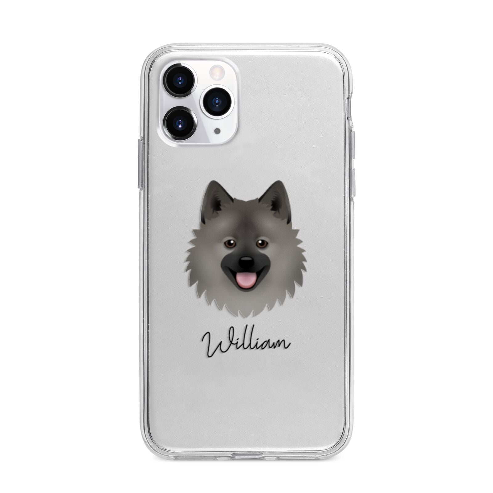 German Spitz Personalised Apple iPhone 11 Pro Max in Silver with Bumper Case