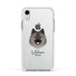 German Spitz Personalised Apple iPhone XR Impact Case White Edge on Silver Phone