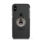 German Spitz Personalised Apple iPhone Xs Impact Case Black Edge on Black Phone