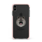 German Spitz Personalised Apple iPhone Xs Max Impact Case Pink Edge on Black Phone