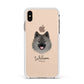 German Spitz Personalised Apple iPhone Xs Max Impact Case White Edge on Gold Phone