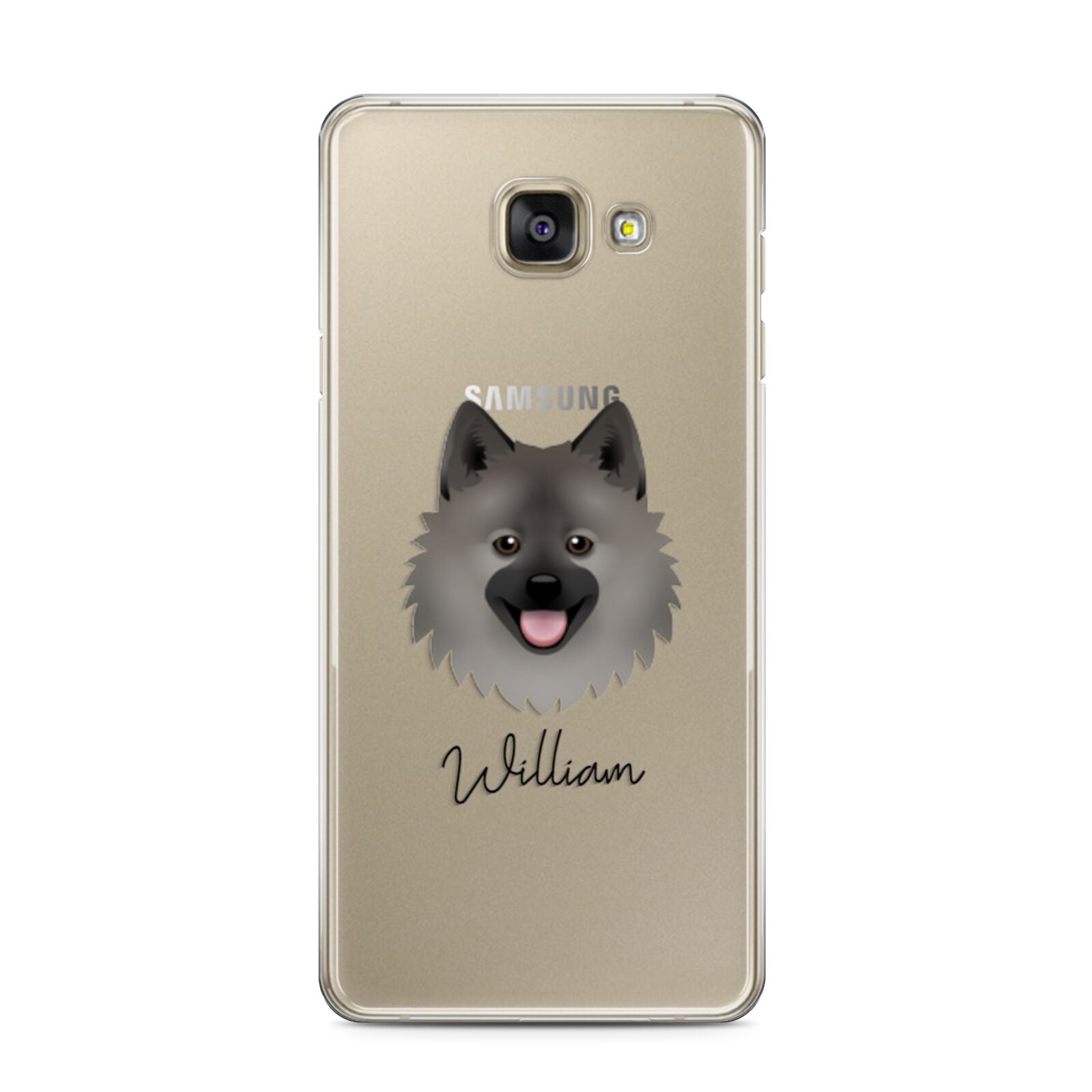 German Spitz Personalised Samsung Galaxy A3 2016 Case on gold phone