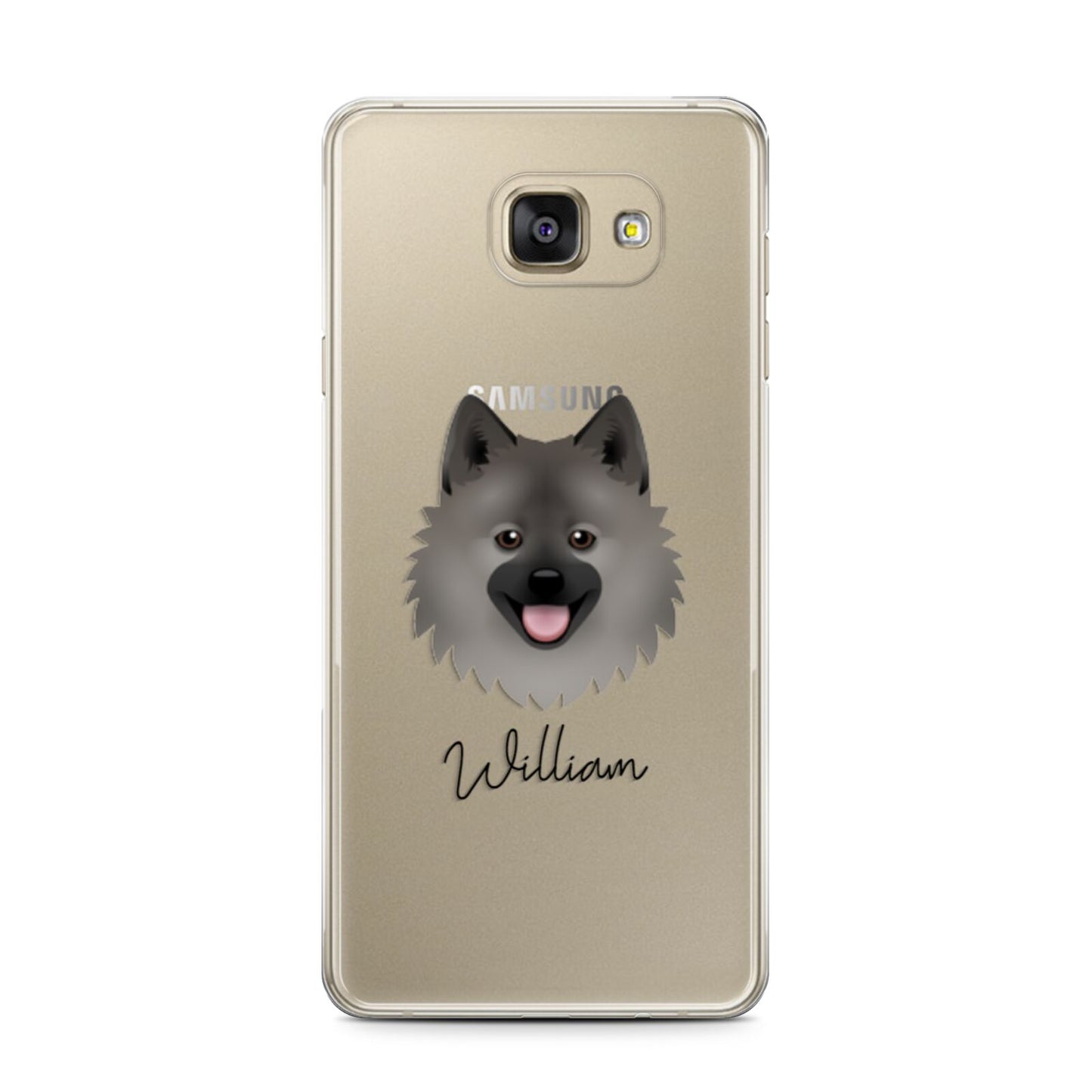 German Spitz Personalised Samsung Galaxy A7 2016 Case on gold phone
