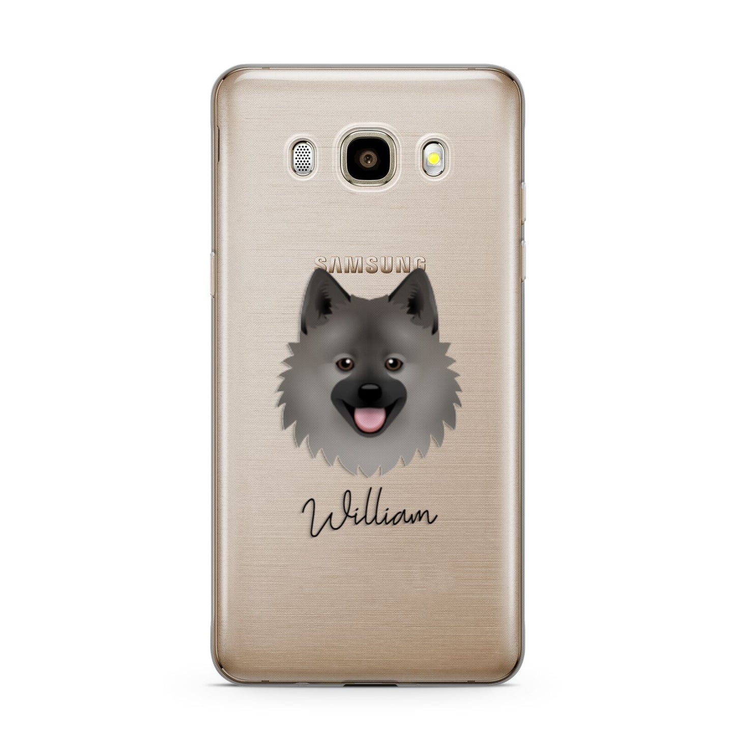 German Spitz Personalised Samsung Galaxy J7 2016 Case on gold phone