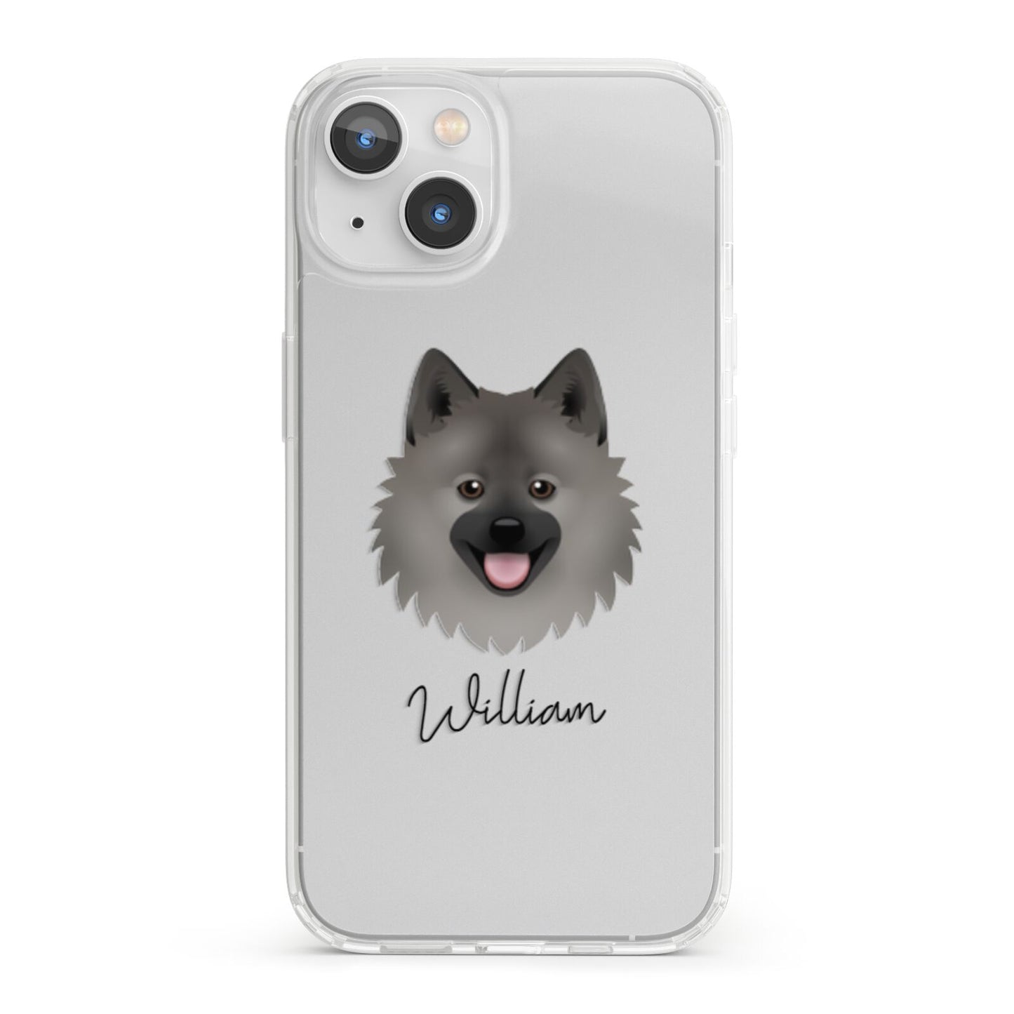 German Spitz Personalised iPhone 13 Clear Bumper Case