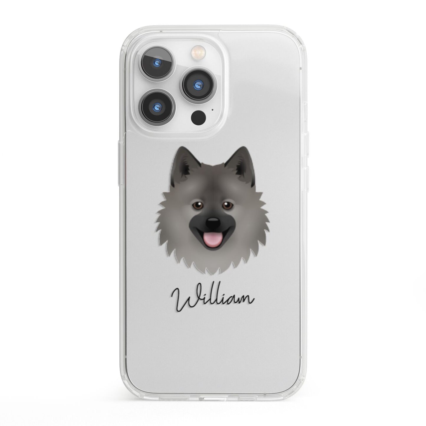 German Spitz Personalised iPhone 13 Pro Clear Bumper Case