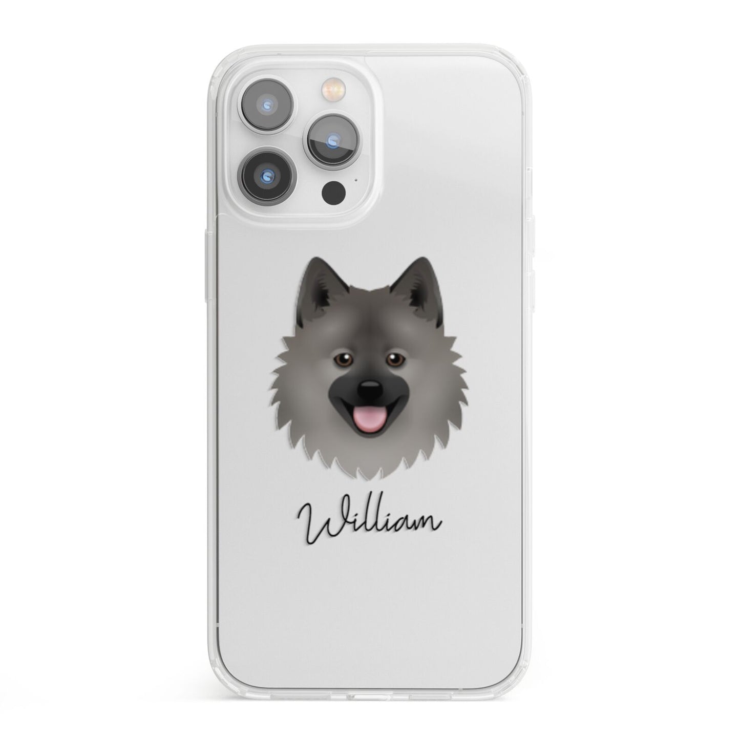 German Spitz Personalised iPhone 13 Pro Max Clear Bumper Case