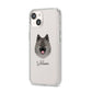 German Spitz Personalised iPhone 14 Clear Tough Case Starlight Angled Image